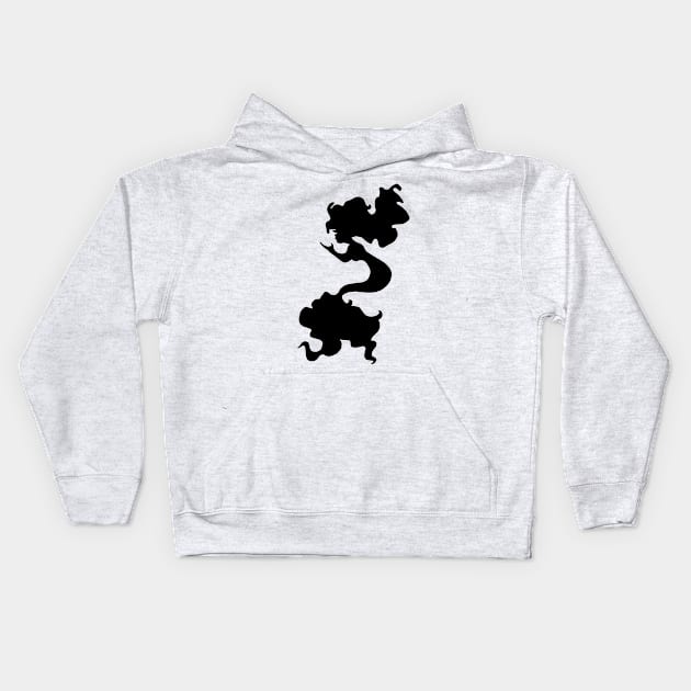 Mermaid silhouette Kids Hoodie by BadDrawnStuff